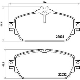 Комплект тормозных колодок из 4 шт. дисков BREMBO p50118