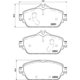 BREMBO p50119 Комплект тормозных колодок из 4 шт. дисков BREMBO p50119