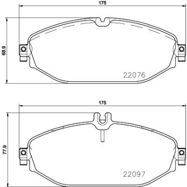 Комплект тормозных колодок из 4 шт. дисков BREMBO p50124