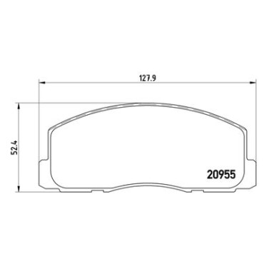 Комплект гальмівних колодок з 4 шт. дисків BREMBO p54006
