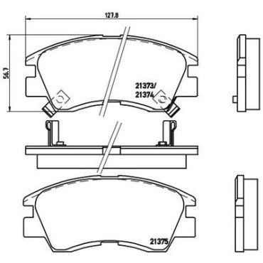 Комплект гальмівних колодок з 4 шт. дисків BREMBO p54008