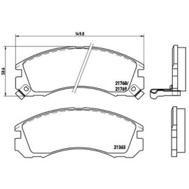 Гальмівні колодки BREMBO p54017