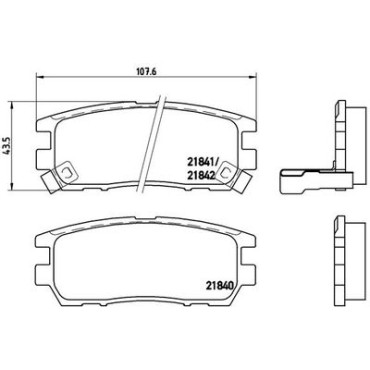Комплект тормозных колодок из 4 шт. дисков BREMBO p54018
