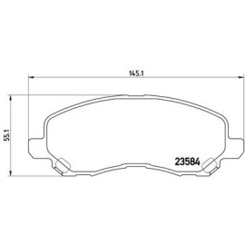 Комплект гальмівних колодок BREMBO p54030