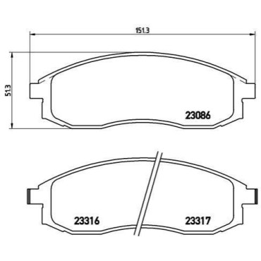 Комплект тормозных колодок из 4 шт. дисков BREMBO p54037