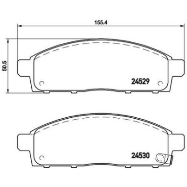 Комплект тормозных колодок из 4 шт. дисков BREMBO p54038