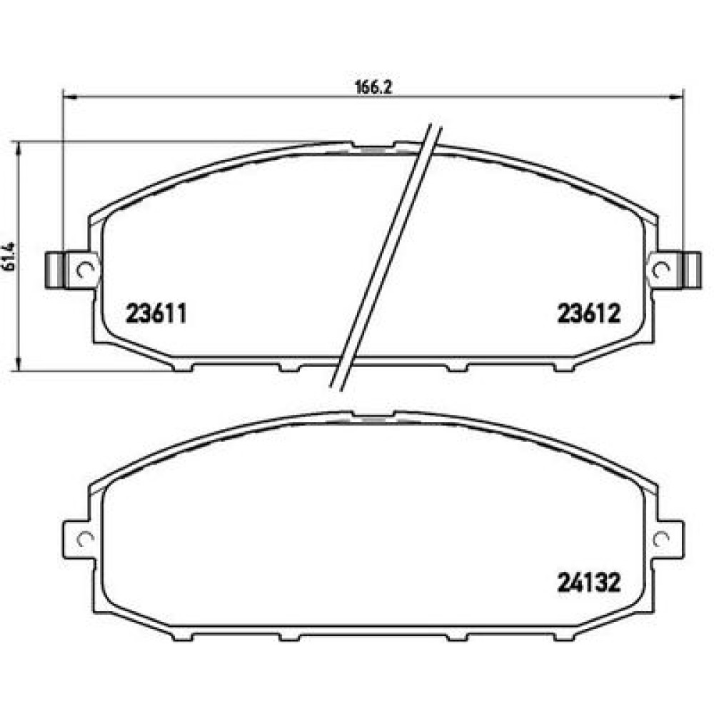 Тормозные колодки BREMBO p56041