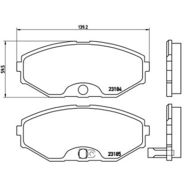 Комплект гальмівних колодок з 4 шт. дисків BREMBO p56045