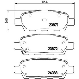 Гальмівні колодки задні BREMBO p56046