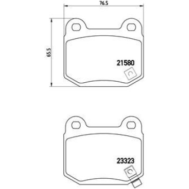 Тормозные колодки задние BREMBO p56048