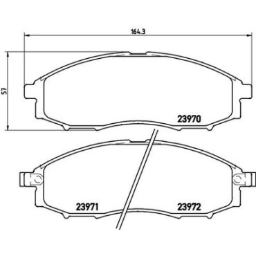 Гальмівні колодки передні BREMBO p56049