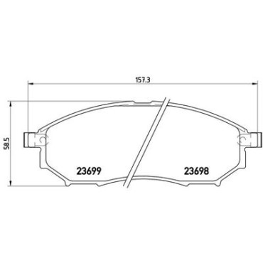 Комплект гальмівних колодок з 4 шт. дисків BREMBO p56058