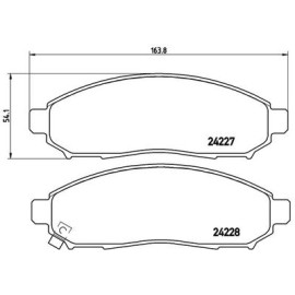 Комплект гальмівних колодок BREMBO p56059