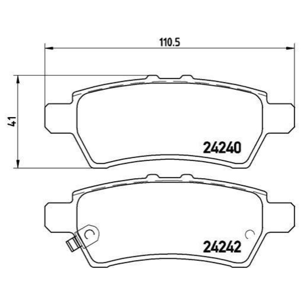Комплект тормозных колодок из 4 шт. BREMBO p56060