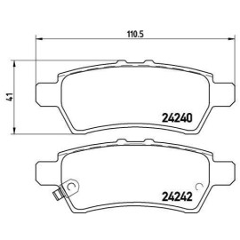 Комплект тормозных колодок из 4 шт. BREMBO p56060