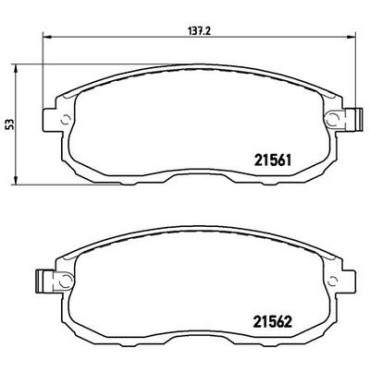 Гальмівні колодки передні BREMBO p56065