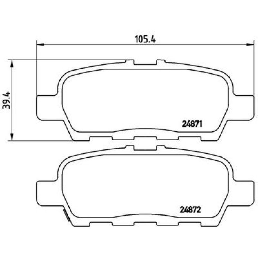 Комплект гальмівних колодок з 4 шт. дисків BREMBO p56068