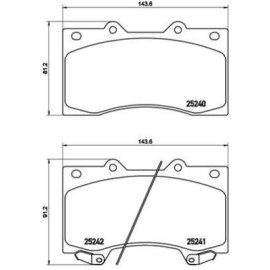 Комплект тормозных колодок из 4 шт. дисков BREMBO p56081