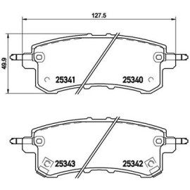 BREMBO p56082 Комплект гальмівних колодок з 4 шт. дисків BREMBO p56082