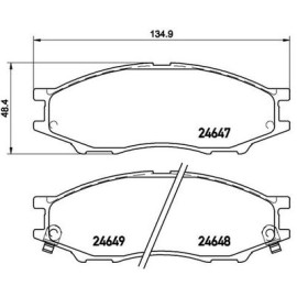 Комплект гальмівних колодок BREMBO p56083