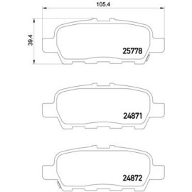 Комплект гальмівних колодок з 4 шт. дисків BREMBO p56087