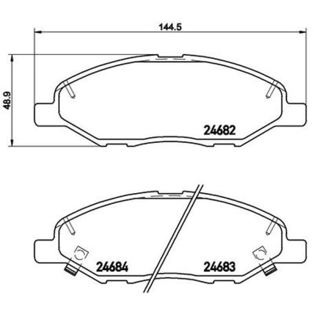 Комплект тормозных колодок из 4 шт. дисков BREMBO p56088