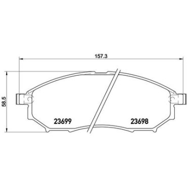 Комплект тормозных колодок из 4 шт. дисков BREMBO p56094