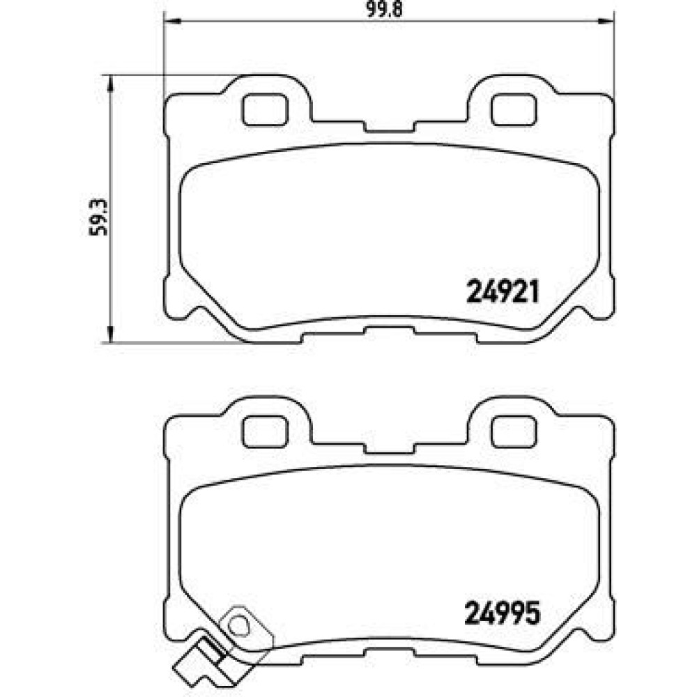 Тормозные колодки задние BREMBO p56095