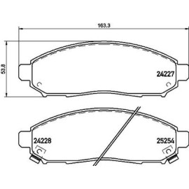 Тормозные колодки передние BREMBO p56096