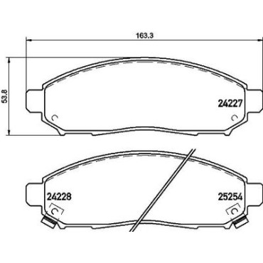 Гальмівні колодки передні BREMBO p56096