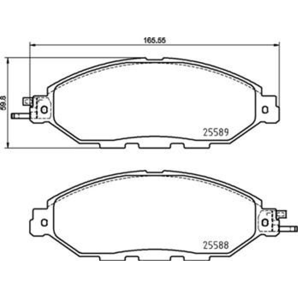 Тормозные колодки передние BREMBO p56107