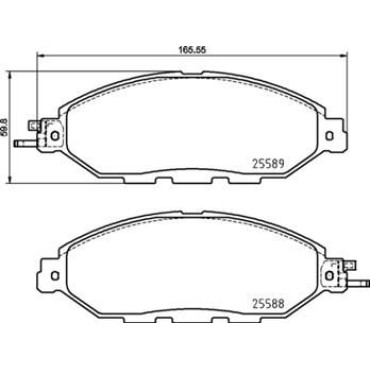 Гальмівні колодки передні BREMBO p56107