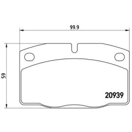 Комплект гальмівних колодок з 4 шт. дисків BREMBO p59005