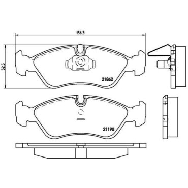 Комплект тормозных колодок из 4 шт. дисков BREMBO p59017