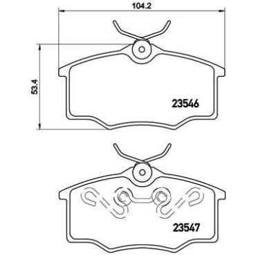 Комплект тормозных колодок из 4 шт. дисков BREMBO p59034