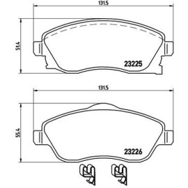 Комплект тормозных колодок из 4 шт. дисков BREMBO p59036