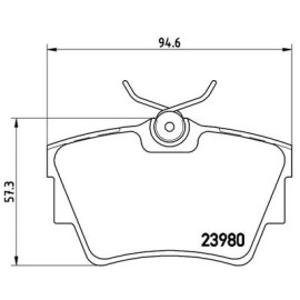 Тормозные колодки задние BREMBO p59041