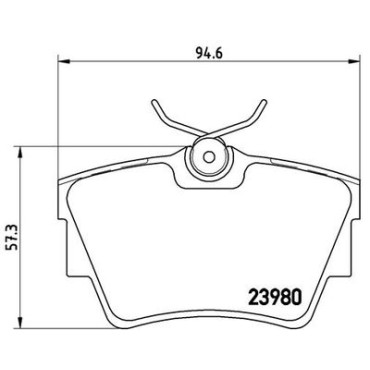 Тормозные колодки задние BREMBO p59041