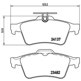 Гальмівні колодки задні BREMBO p59042