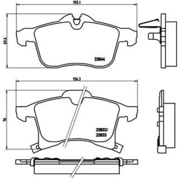 Комплект гальмівних колодок з 4 шт. дисків BREMBO p59045