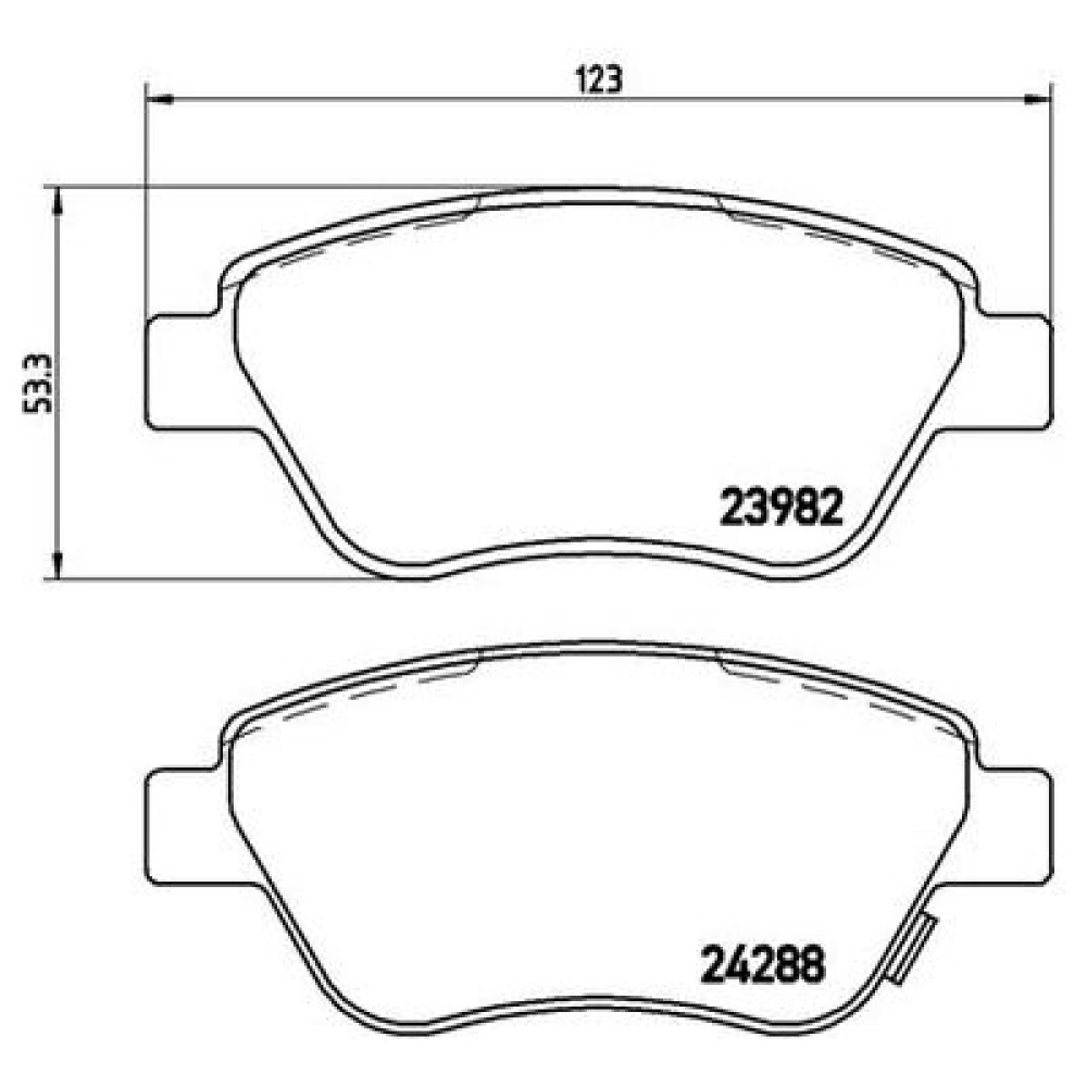 Комплект гальмівних колодок з 4 шт. дисків BREMBO p59051