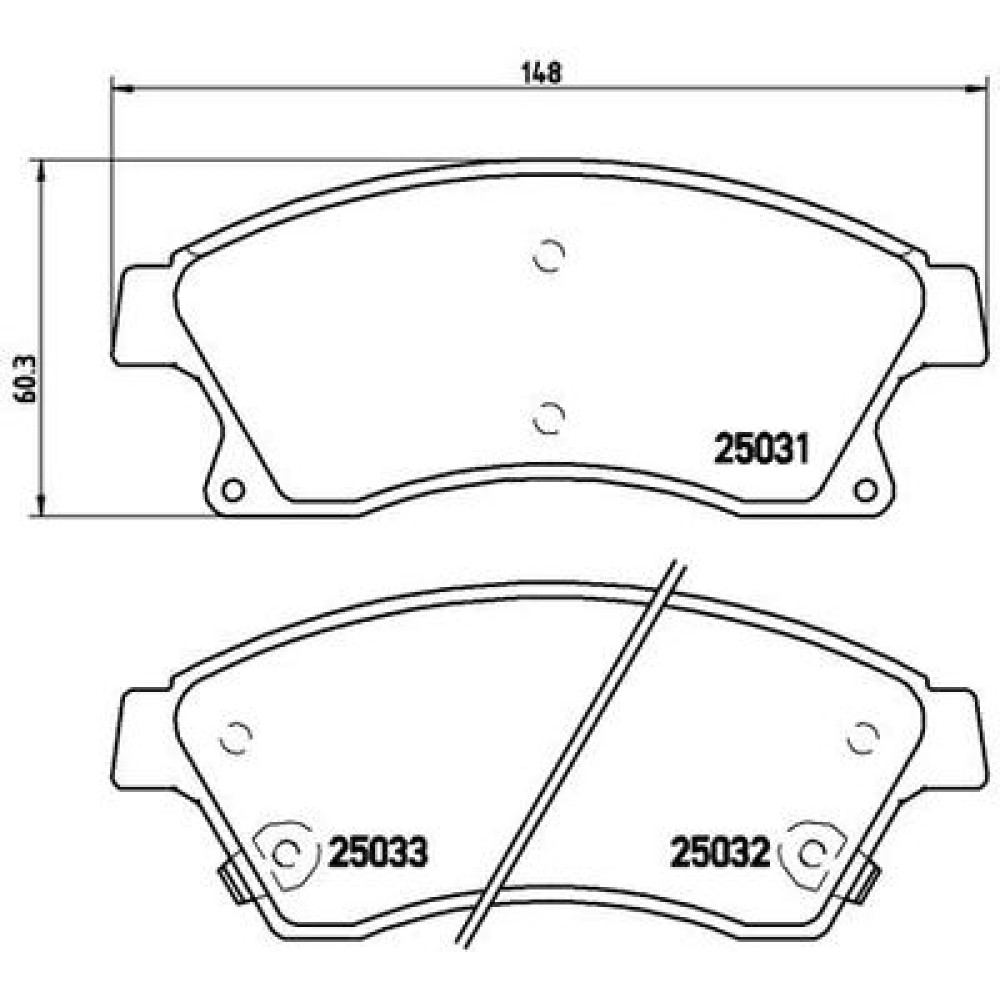 Комплект тормозных колодок из 4 шт. дисков BREMBO p59076