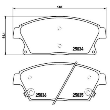 Тормозные колодки BREMBO p59077