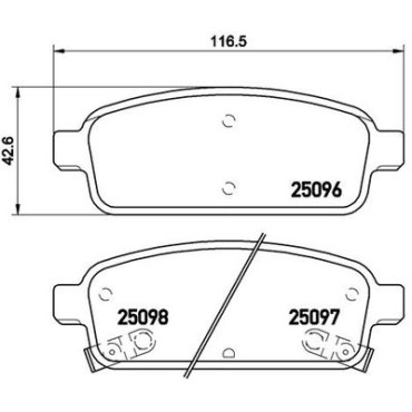Комплект тормозных колодок из 4 шт. дисков BREMBO p59080
