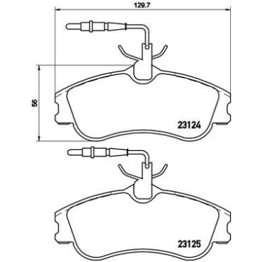 Комплект тормозных колодок из 4 шт. дисков BREMBO p61060