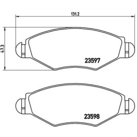 Тормозные колодки BREMBO p61063