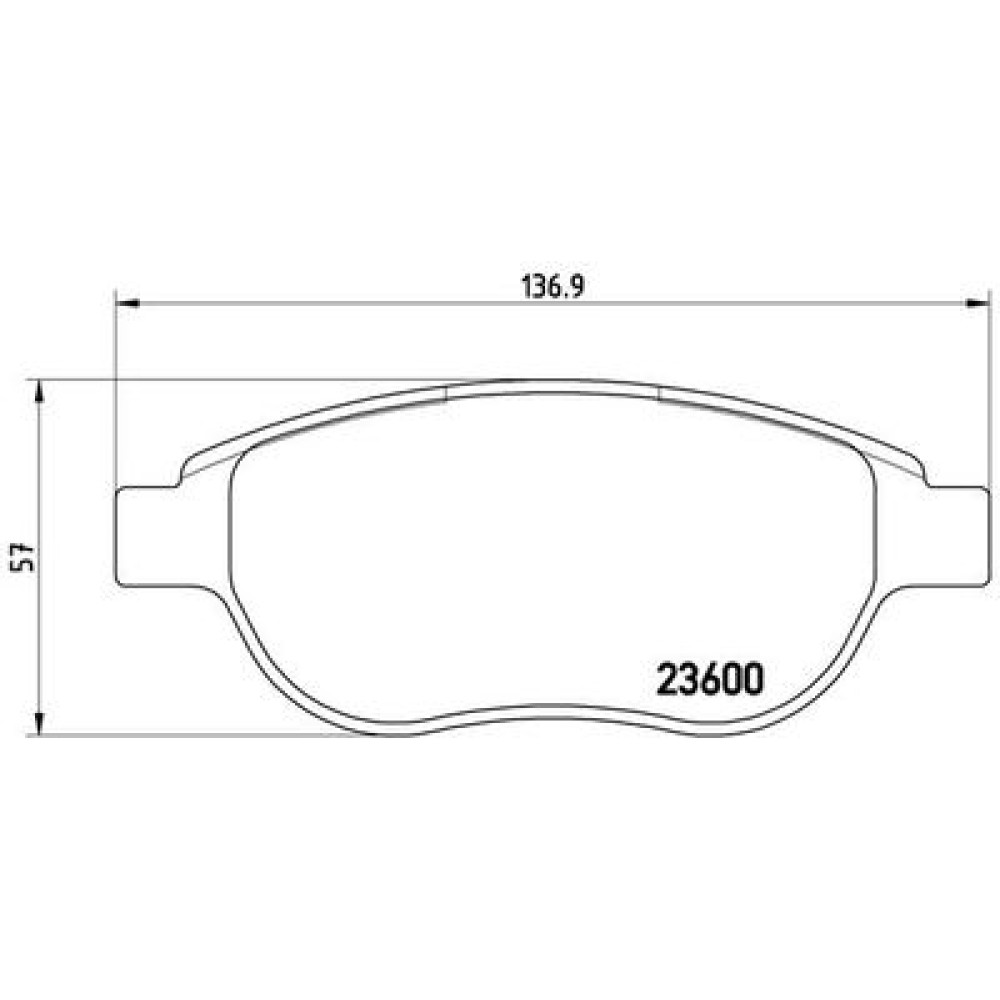 Тормозные колодки передние BREMBO p61068