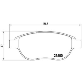 Тормозные колодки передние BREMBO p61068