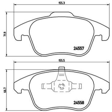 Комплект гальмівних колодок з 4 шт. дисків BREMBO p61086