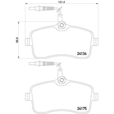 Комплект тормозных колодок из 4 шт. дисков BREMBO p61109